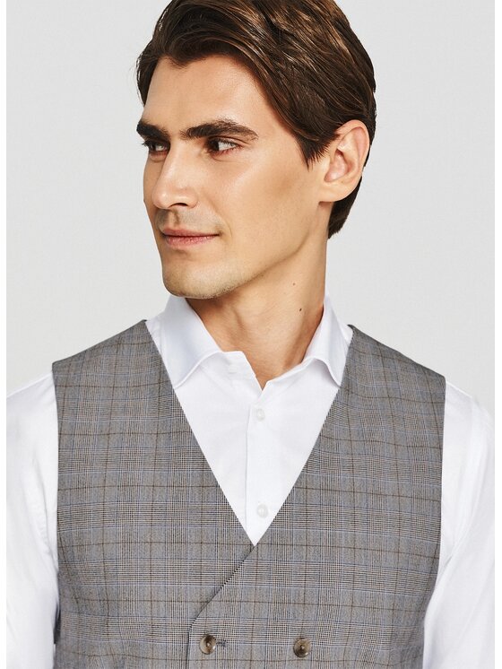 Pako Lorente Pako Lorente Kamizelka garniturowa P26SF-8X-008 Szary Slim Fit