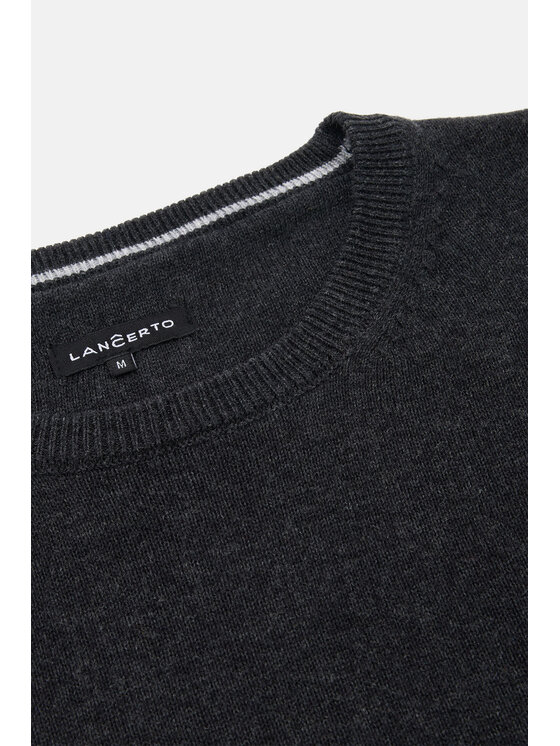 Lancerto Lancerto Sweter Tony SW073223000072 Szary Regular Fit
