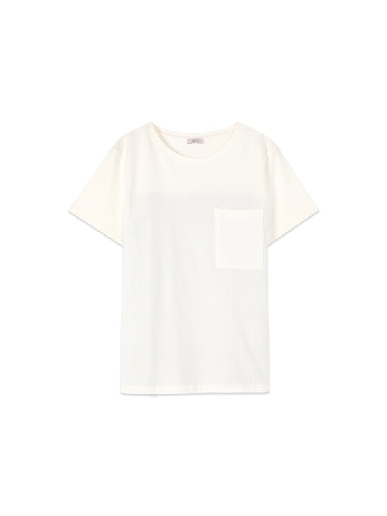 Oltre Oltre T-shirt G072J004614N0S1 Bianco Over Fit