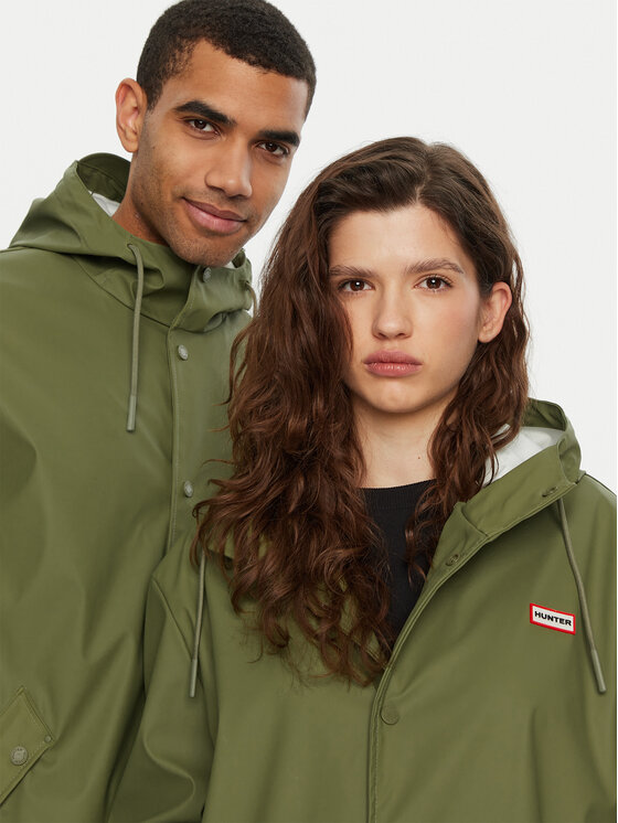 Hunter Hunter Kurtka przeciwdeszczowa HARU0003242 Zielony Regular Fit