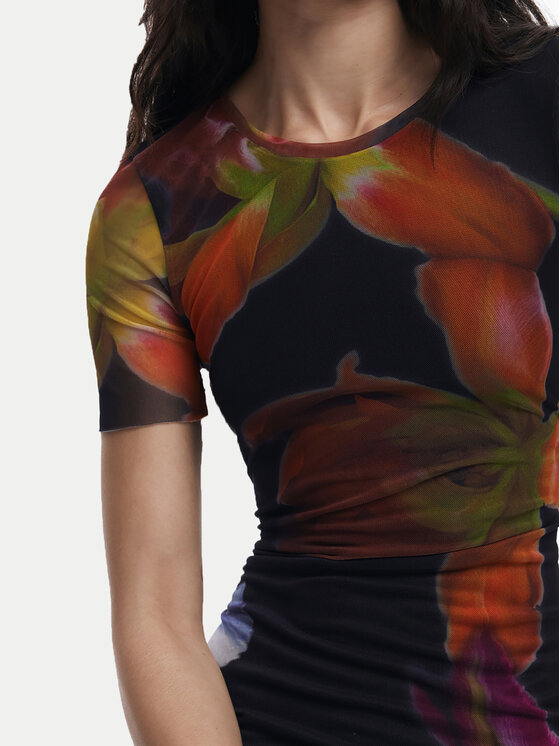 Desigual Desigual Haljina za svaki dan Roterdam 25SWVK12 Crna Slim Fit