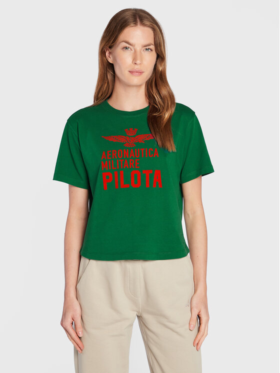 Aeronautica Militare Aeronautica Militare Футболка 222TS1990DJ550 Зелений Regular Fit