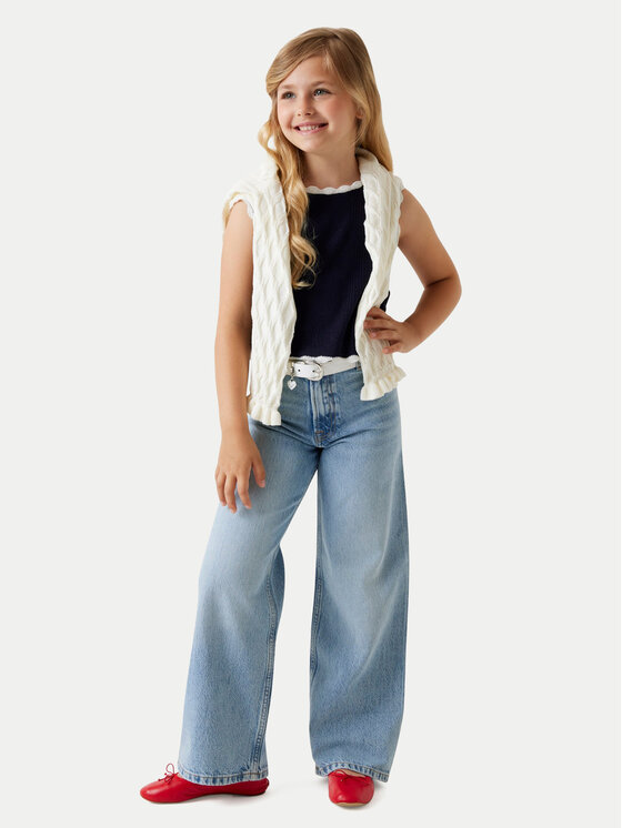 Guess Guess Blugi J6GA07 D45E0 Albastru Wide Leg
