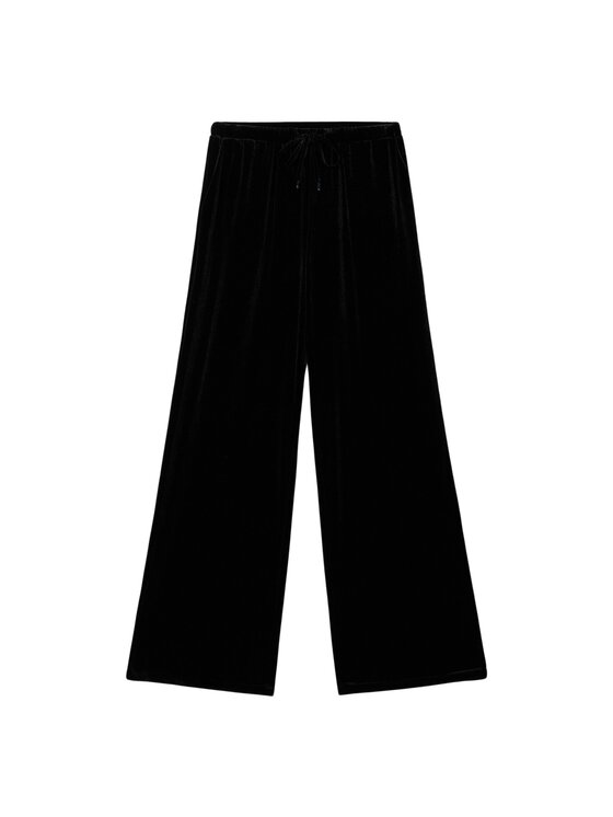 Oltre Oltre Pantaloni di tessuto P022J002485N033 Nero Baggy Fit