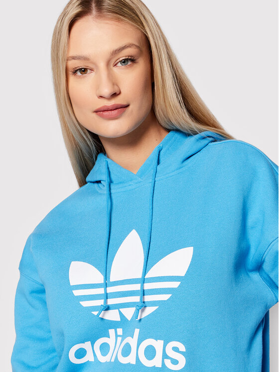 Felpa adicolor Trefoil HE6952 Blu Regular Fit