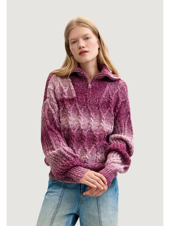 Desigual Desigual Sweter JERS_OTTO Bordowy To Fit