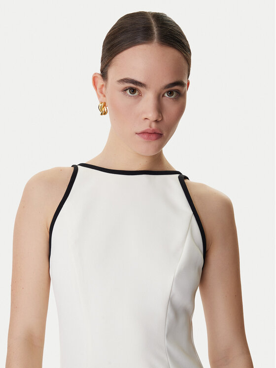 Marella Marella Koktejlové šaty Sapore 2613221113 Écru Regular Fit