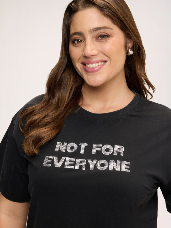Fiorella Rubino Fiorella Rubino T-Shirt G014L009403N033 Czarny Over Fit