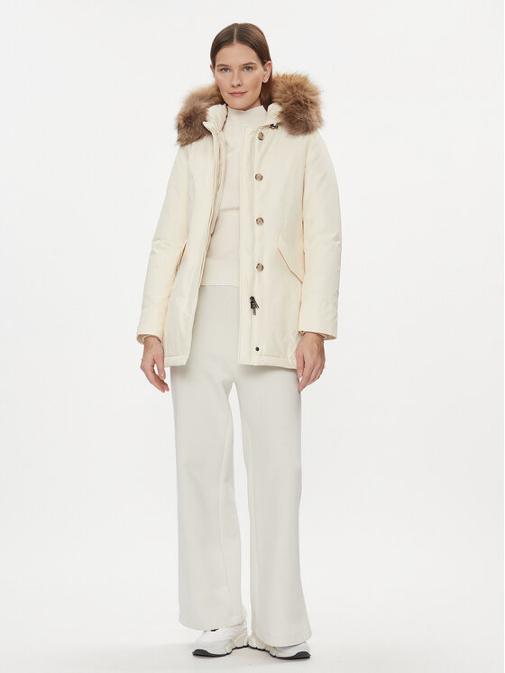 Woolrich Woolrich Μπουφάν πουπουλένιο Arctic Raccoon CFWWOU0538FRUT0001 Εκρού Regular Fit