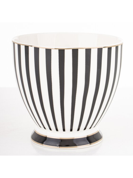 MIAhome MIAhome Kubek filiżanka porcelanowy w paski w pudełku TASSA Czarny