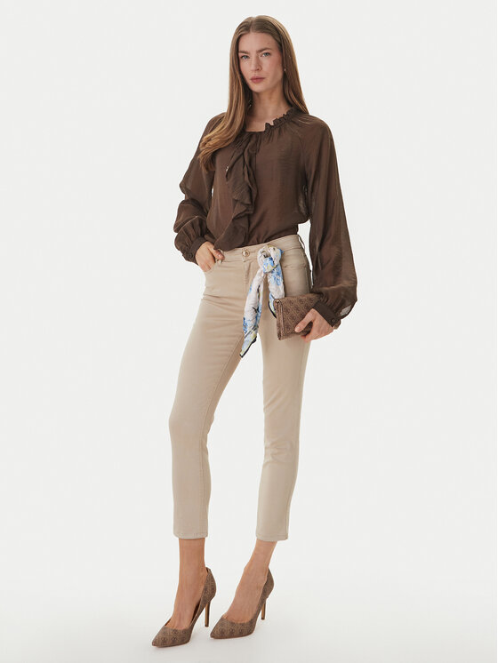 Guess Guess Majica W6GH28 W1844 Smeđa Regular Fit