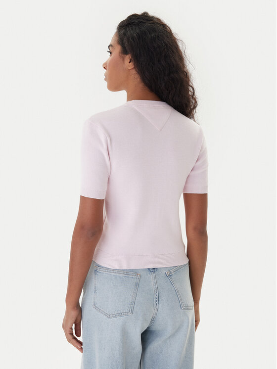 Tommy Jeans Tommy Jeans Pulover Essential DW0DW19336 Roza Regular Fit