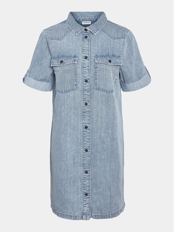 Noisy May Noisy May Sukienka jeansowa New Signe 27030041 Niebieski Loose Fit