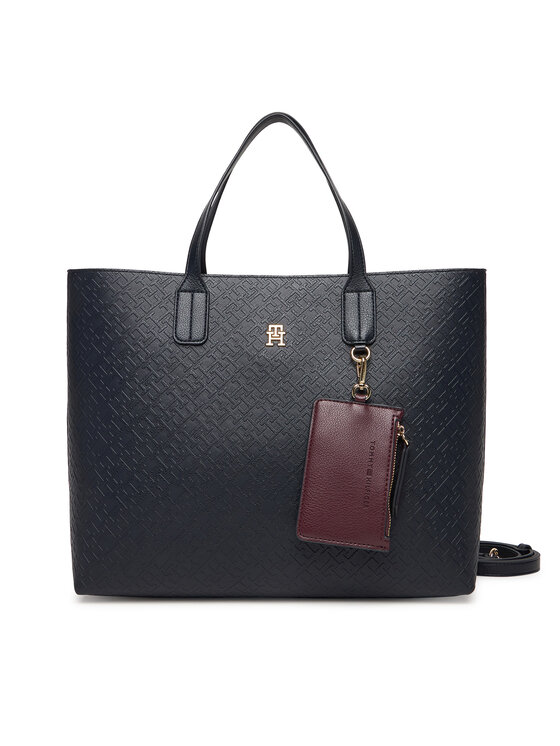 Tommy Hilfiger Tommy Hilfiger Táska Th Icon Satchel Mono AW0AW18123 Sötétkék