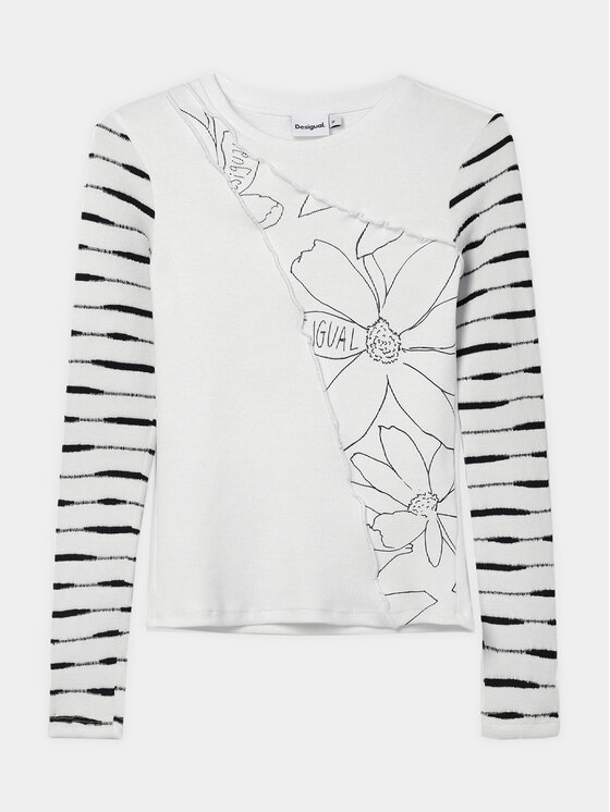 Desigual Desigual Blusa Boston 24SWTK70 Bianco Slim Fit