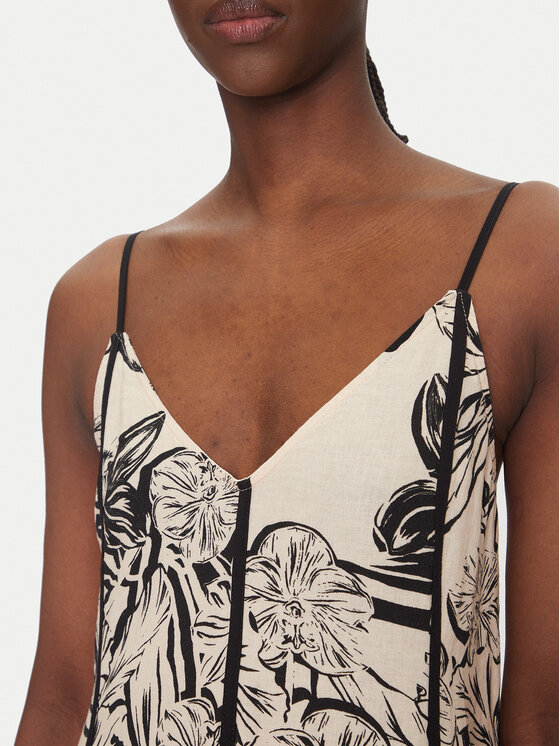 Maaji Maaji Ljetna haljina Sepia Fiori Lily PT1930CLD001 Bež Relaxed Fit