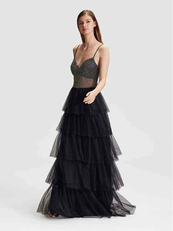 Hey Kyla Hey Kyla Abendkleid 5AG096HK Schwarz Slim Fit