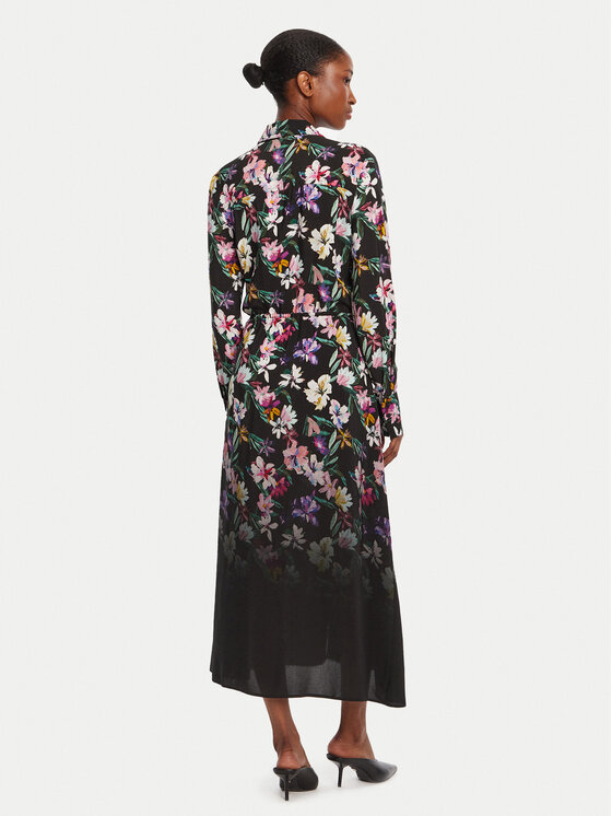 Desigual Desigual Φόρεμα πουκάμισο Camisero Acrilica 25WWVW11 Μαύρο Regular Fit