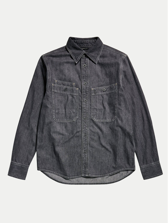 G-Star Raw G-Star Raw Koszula jeansowa Nimes D23009-D540 Szary Regular Fit