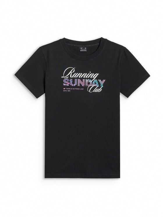 4F 4F T-Shirt AFTERLIGHT Czarny Regular Fit