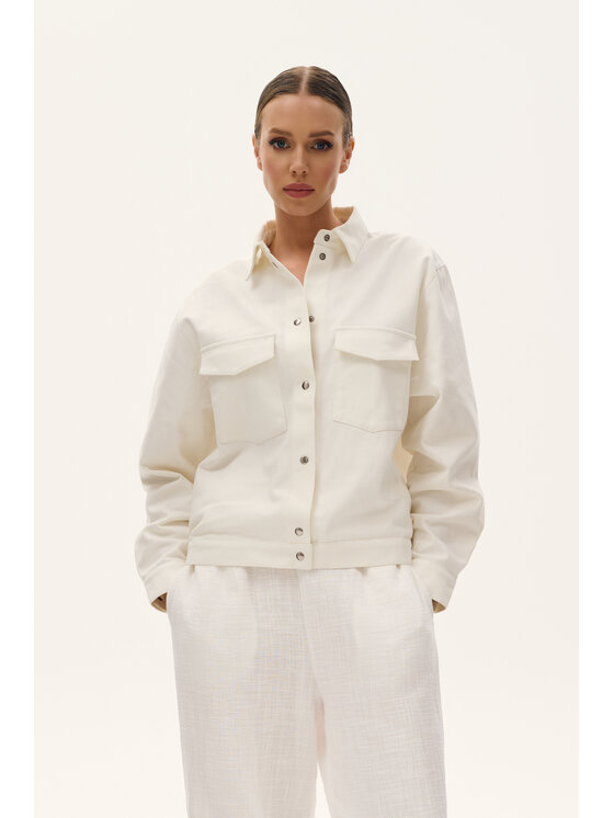 TRIPLES TRIPLES Kurtka bomber Alba Écru Oversize
