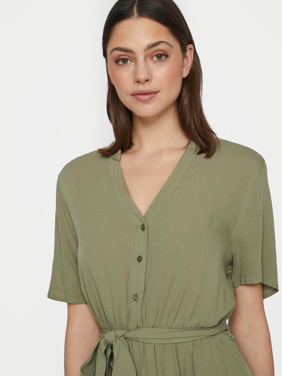 Vila Vila Rochie tip cămașă Moashly 14089260 Verde Regular Fit