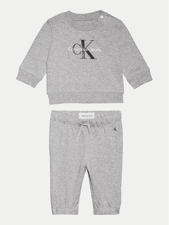 Calvin Klein Jeans Tepláková súprava Monogram IN0IN00017 Sivá Regular Fit