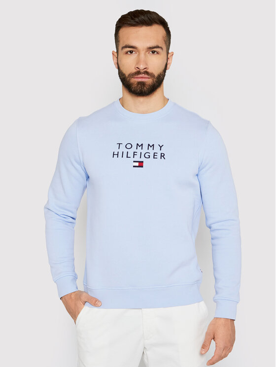 Tommy Hilfiger Tommy Hilfiger Pulóver Stacked Flag MW0MW18299 Kék Regular Fit
