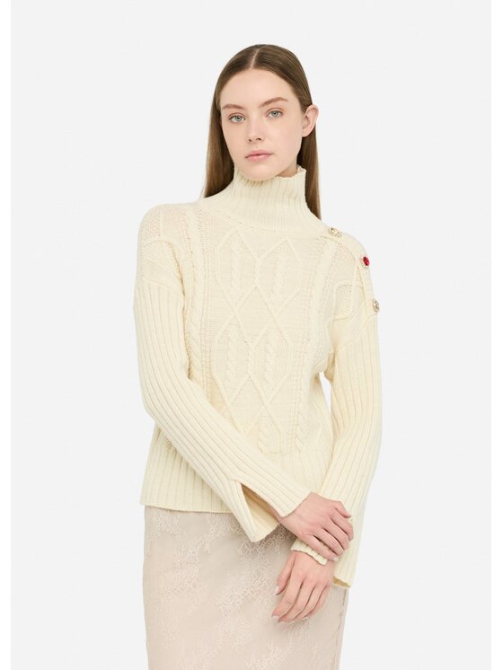 Liu Jo Liu Jo Maglione MF5425MS04020304 Beige Regular Fit