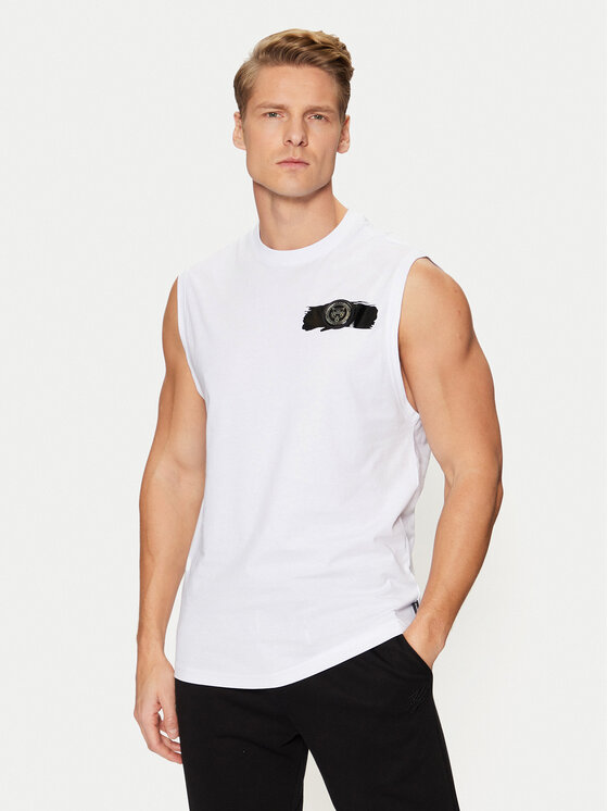 Plein Sport Plein Sport Tank top AADC MTK7158 SJY001N Bílá Regular Fit