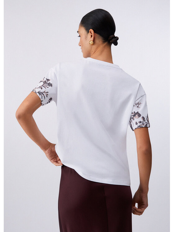 Liu Jo Liu Jo T-shirt CA6330JS088P9654 Bianco Loose Fit