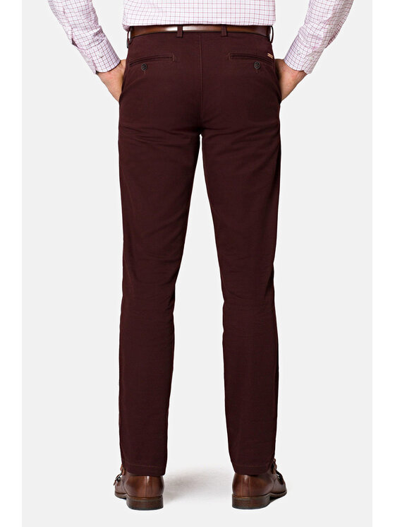 Lancerto Lancerto Chinosy Nestor Brązowy Regular Fit