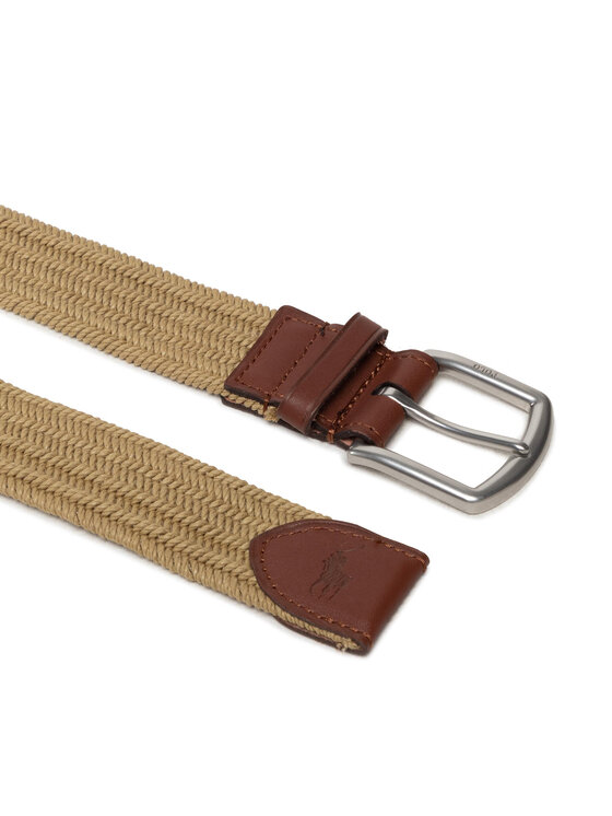 Polo Ralph Lauren Polo Ralph Lauren Pasek Męski 35Mm Braid Stretch 405666041004 Brązowy