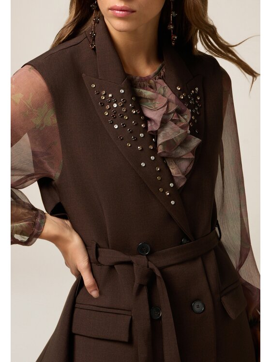 Oltre Oltre Giacca outdoor L014R000071N032 Marrone Slim Fit