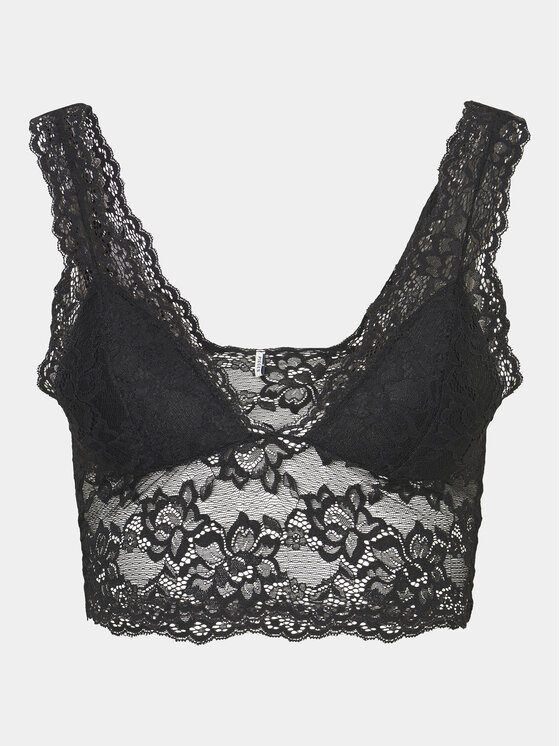 Pieces Pieces Podprsenka Bralette Lina 17096003 Čierna
