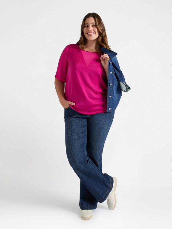 Fiorella Rubino Fiorella Rubino Bluzka 2768T002261N019 Różowy Over Fit