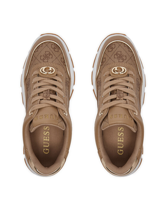 Guess Scarpe Donna X-Treme Oro/Nero - Sneakers Sportive Con Tomaia In Rete E Suola Antiscivolo