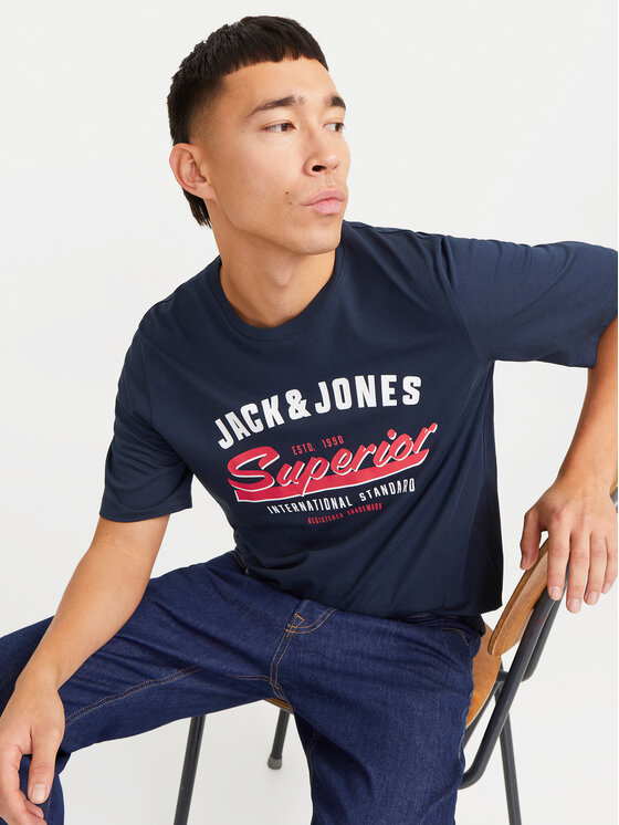 Jack&Jones Jack&Jones T-shirt Logo 12268267 Tamnoplava Standard Fit