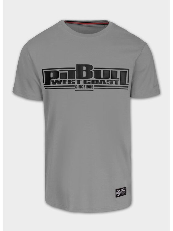 PITBULL PITBULL T-Shirt Koszulka Slim Fit Classic Boxing M Szary Regular Fit