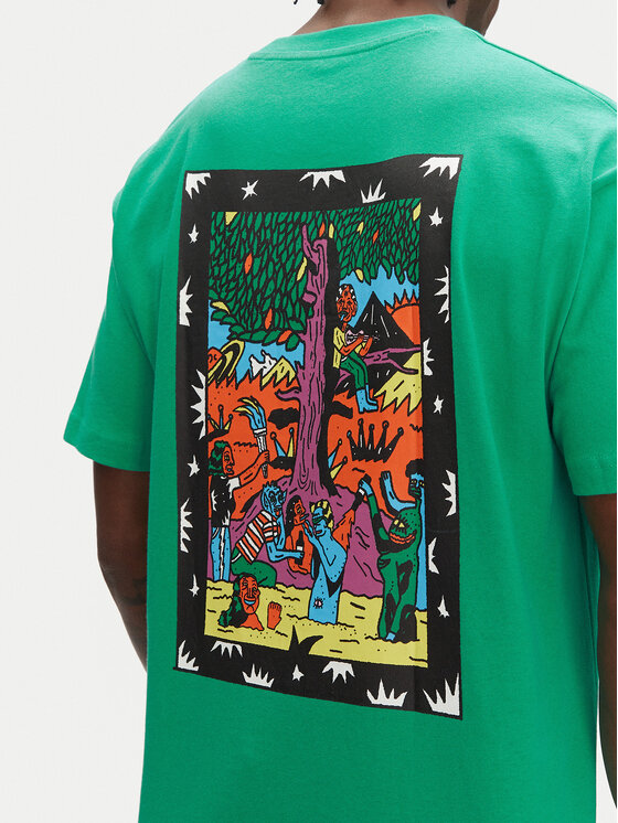 Volcom Volcom T-shirt Bob Moleema A4312554 Verde Loose Fit