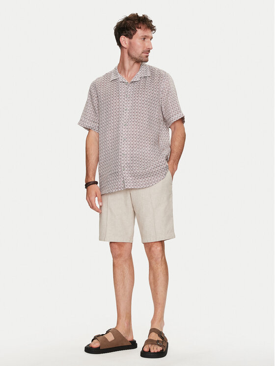 Bugatti Bugatti Marškiniai 9253 58901A Smėlio Slim Fit