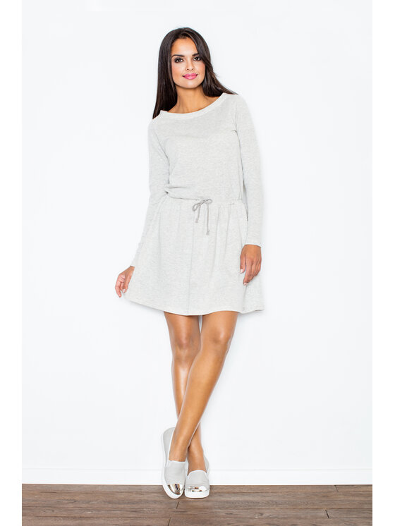 FIGL FIGL Sukienka M334 Szary Regular Fit