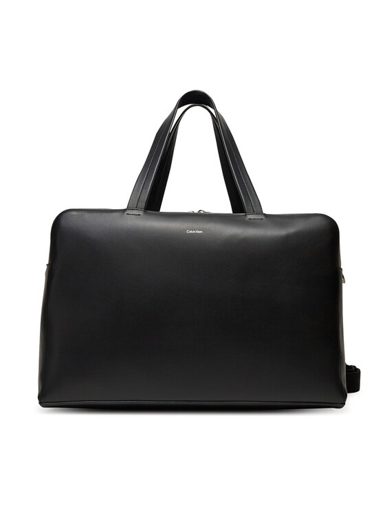 Calvin Klein Taška Ck Premium Leather Weekender K50K512931 Čierna