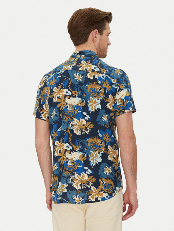 Blend Blend Сорочка 20718224 Cиній Slim Fit