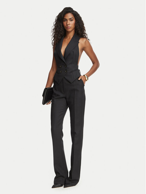 Elisabetta Franchi Elisabetta Franchi Vestă elegantă GL-005-67E2-V390 Negru Slim Fit