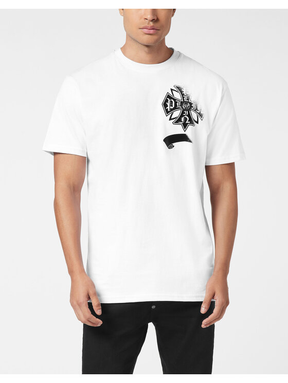 PHILIPP PLEIN PHILIPP PLEIN T-Shirt 26211 Biały Regular Fit