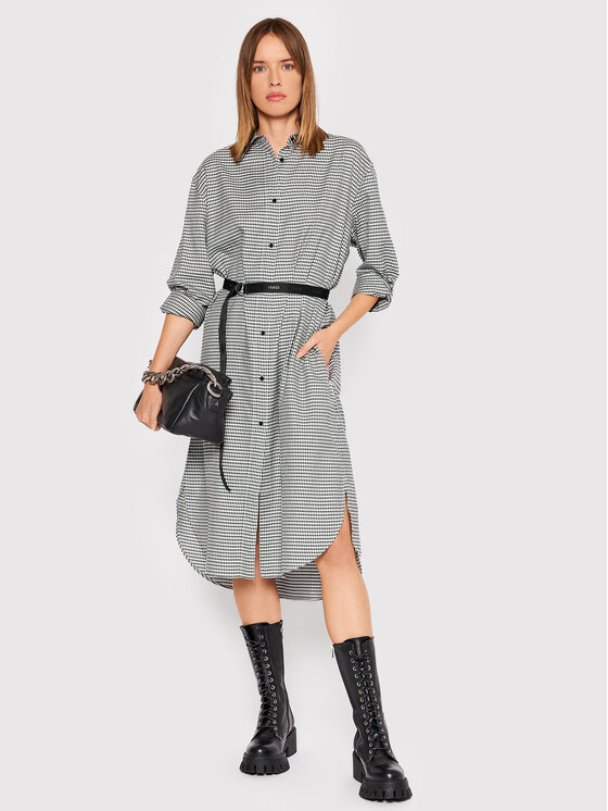 HUGO Hugo Haljina košulja Ecleni 50458578 Crna Loose Fit
