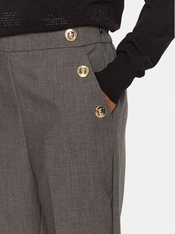 LOLA CASADEMUNT LOLA CASADEMUNT Παντελόνι υφασμάτινο MF2414022 011 Γκρι Regular Fit