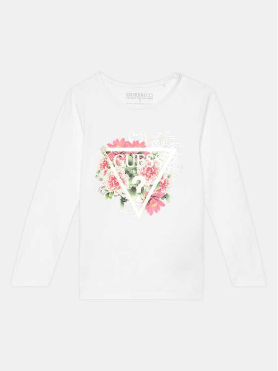 Guess Blúzka K4YI18 K6YW4 Biela Regular Fit