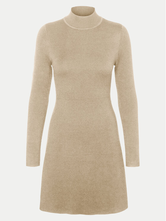 Vero Moda Vero Moda Džemper haljina Gold 10311379 Smeđa Regular Fit